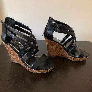 Jessica Simpson Black Jasson Wedge